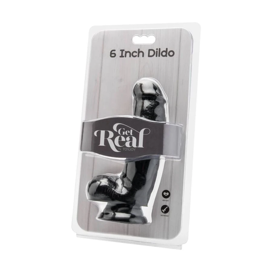 GET REAL - DILDO 12 CM CON SFERE NERO
